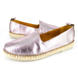 Indzima : Ladies Leather Espadrille Shoe in Blush Galaxy