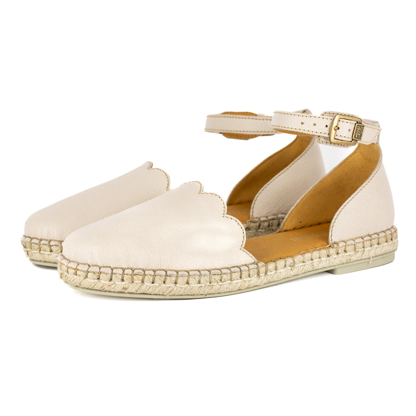 Kwamoka : Ladies Leather Espadrille Shoe in Cream Cayak – Tsonga