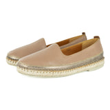 Pongola : Ladies Leather Espadrille Shoe in Timber Cayak and Sabbia Galaxy