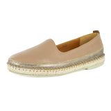 Pongola : Ladies Leather Espadrille Shoe in Timber Cayak and Sabbia Galaxy