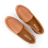 Sheshego : Ladies Leather Espadrille Shoe in Oak Natan