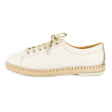 Naledi : Ladies Leather Sneaker in Cream Cayak