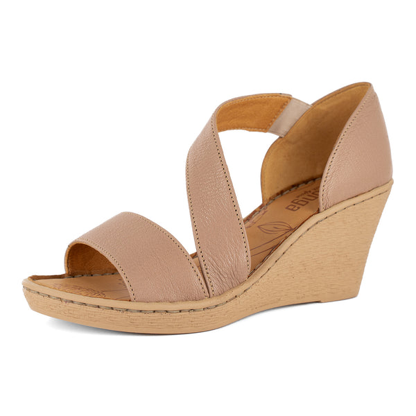 Nompempe : Ladies Leather High-Heel Sandal in Timber Cayak