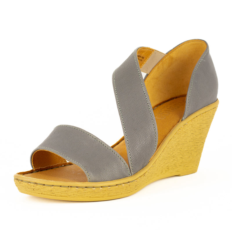 Nompempe : Ladies Leather High-Heel Sandal in Ematite Ontario