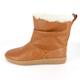 Iholide : Ladies 100% Wool-Lined Leather Short Boot in Tan Vintage