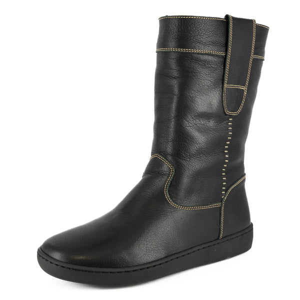 Timani : Ladies 100% Wool-Lined Leather Boot in Black Delta