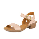 Kangcono : Ladies Leather Sandal in Rose Cayak