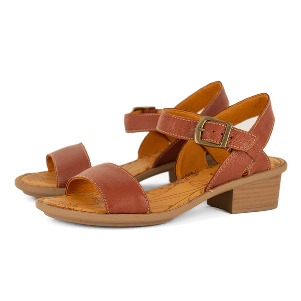 Kangcono : Ladies Leather Sandal in Suede Cayak