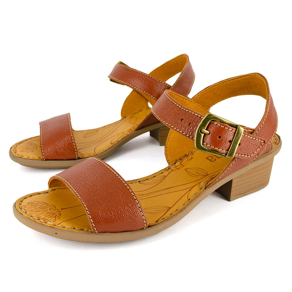 Kangcono : Ladies Leather Sandal in Suede Cayak