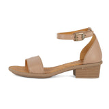 Beira : Ladies Leather Sandal in Timber Cayak