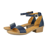 Beira : Ladies Leather Sandal in Marine Cayak