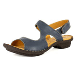 Gadla : Ladies Leather Sandal in Denim Cayak