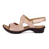 Gadla : Ladies Leather Sandal in Rose Gold Metallic