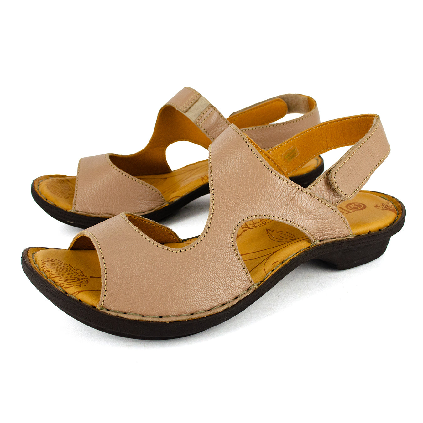 Gadla : Ladies Leather Sandal in Timber Cayak – Tsonga