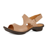 Gadla : Ladies Leather Sandal in Timber Cayak