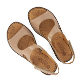 Gadla : Ladies Leather Sandal in Timber Cayak