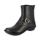 Shimoni : Ladies Leather Ankle Boot in Black Delta