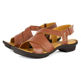 Semira : Ladies Leather Sandal in Suede Cayak