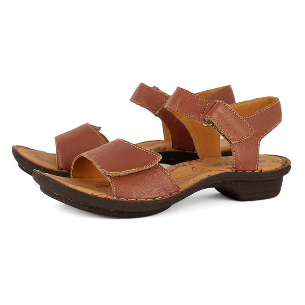 Yagoua : Ladies Leather Sandal in Suede Nappa