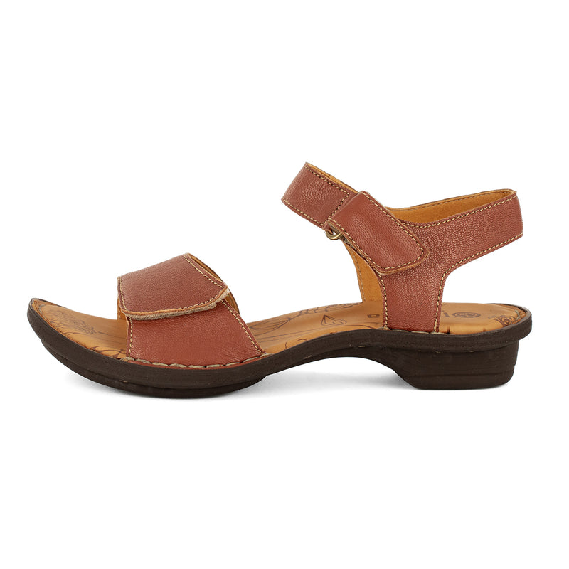 Yagoua : Ladies Leather Sandal in Suede Nappa