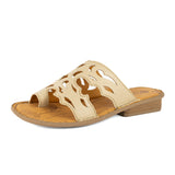 Isivinia : Ladies Leather Sandal in Beige Cayak