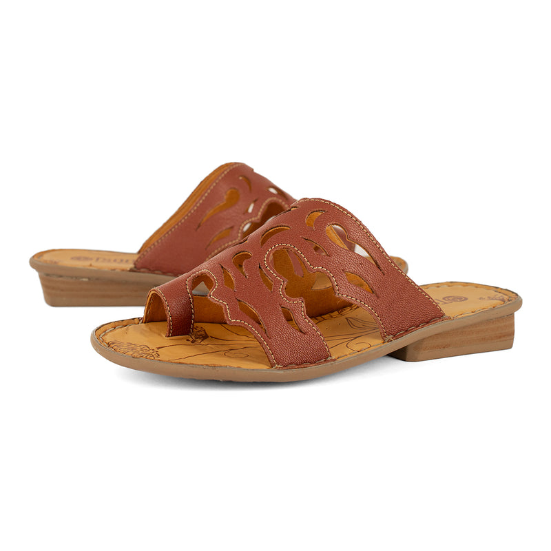 Isivinia : Ladies Leather Sandal in Suede Cayak