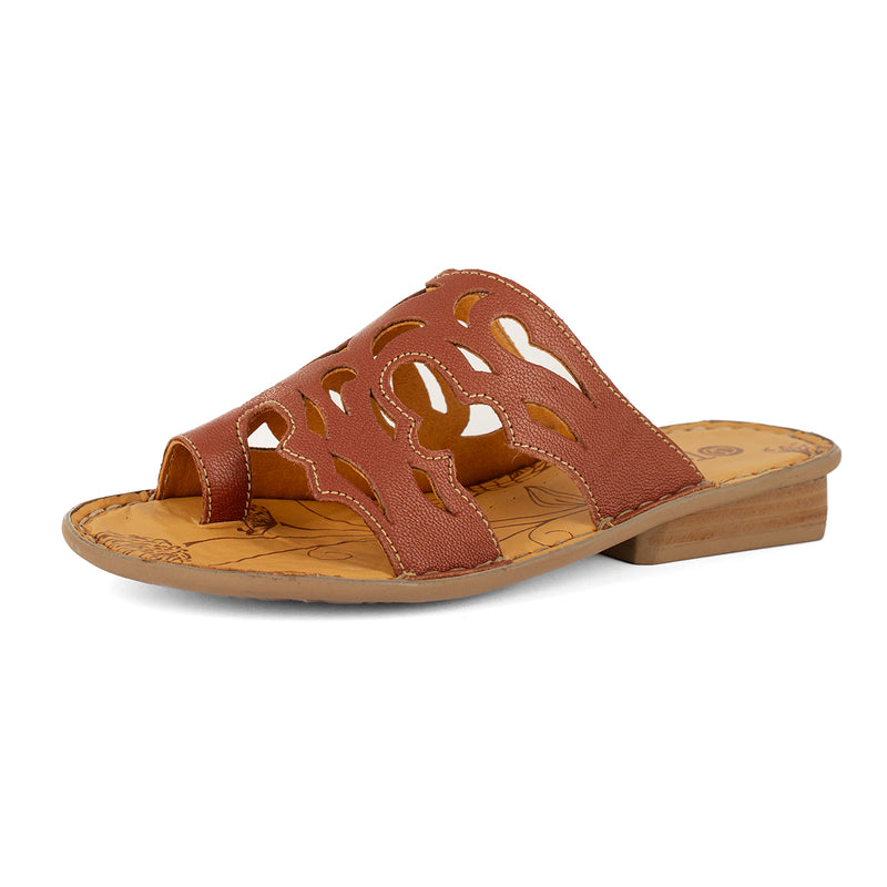 Isivinia : Ladies Leather Sandal in Suede Cayak