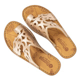 Isivinia : Ladies Leather Sandal in Gold Metallic