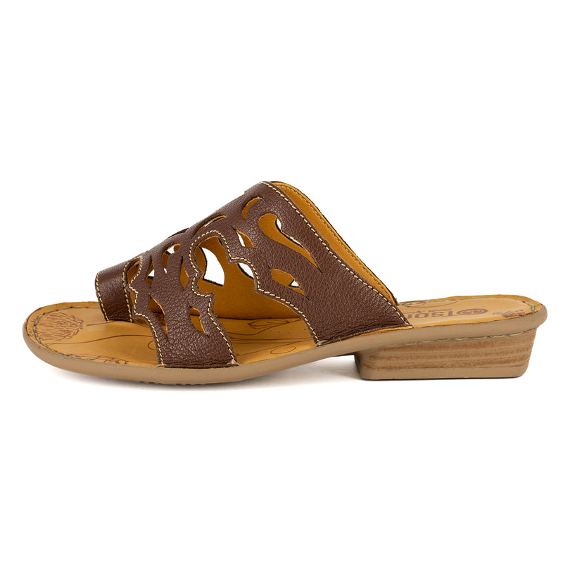 Isivinia : Ladies Leather Sandal in Cafe Cayak