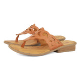 Gankla : Ladies Leather Sandal in Oak Cayak