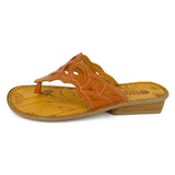 Gankla : Ladies Leather Sandal in Oak Cayak