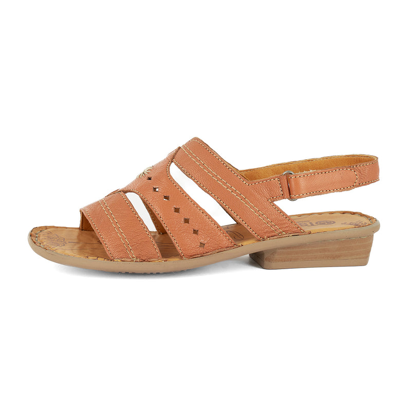 Marico : Ladies Leather Sandal in Oak Nappa