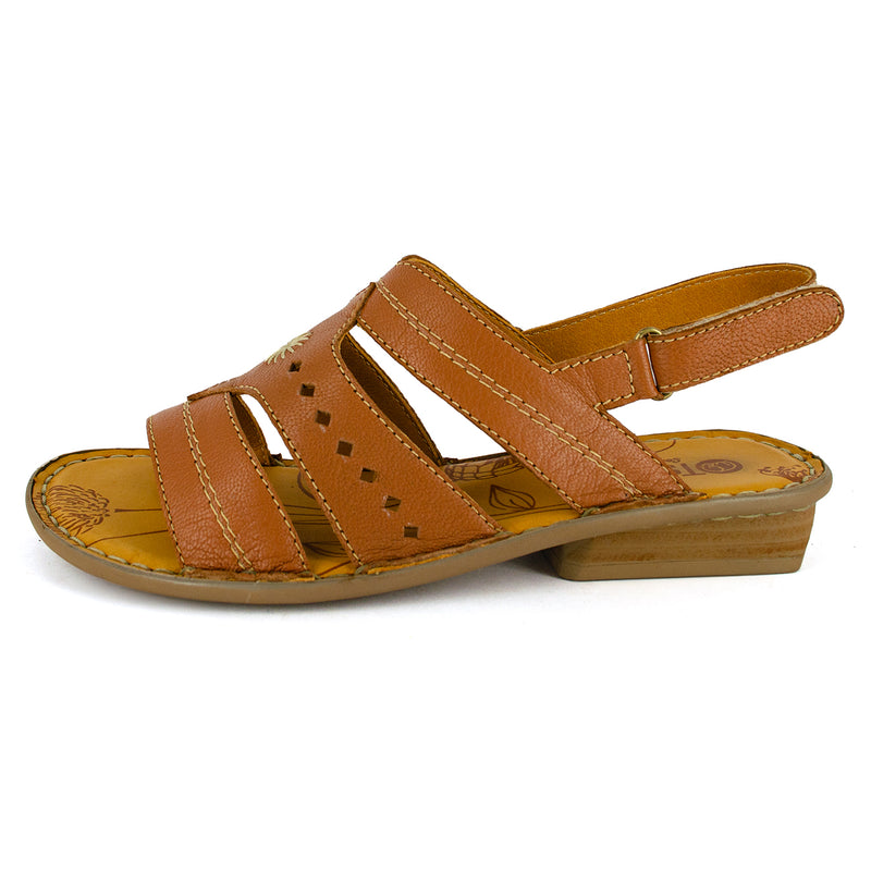 Marico : Ladies Leather Sandal in Oak Nappa