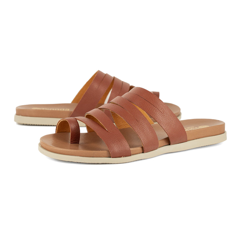 Abuye : Ladies Leather Sandal in Suede Cayak