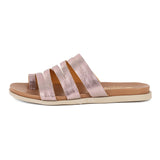 Abuye : Ladies Leather Sandal in Pink Metallic