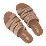 Abuye : Ladies Leather Sandal in Timber Cayak