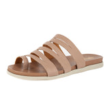 Abuye : Ladies Leather Sandal in Timber Cayak