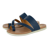 Ningizimu : Ladies Leather Sandal in Marine Cayak