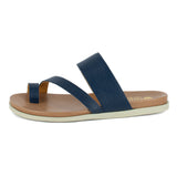 Ningizimu : Ladies Leather Sandal in Marine Cayak