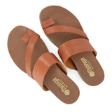 Ningizimu : Ladies Leather Sandal in Oak Cayak