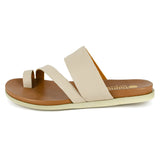 Ningizimu : Ladies Leather Sandal in Cream Cayak