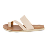 Ningizimu : Ladies Leather Sandal in Cream Cayak