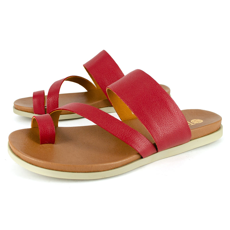 Ningizimu : Ladies Leather Sandal in Valentine Cayak