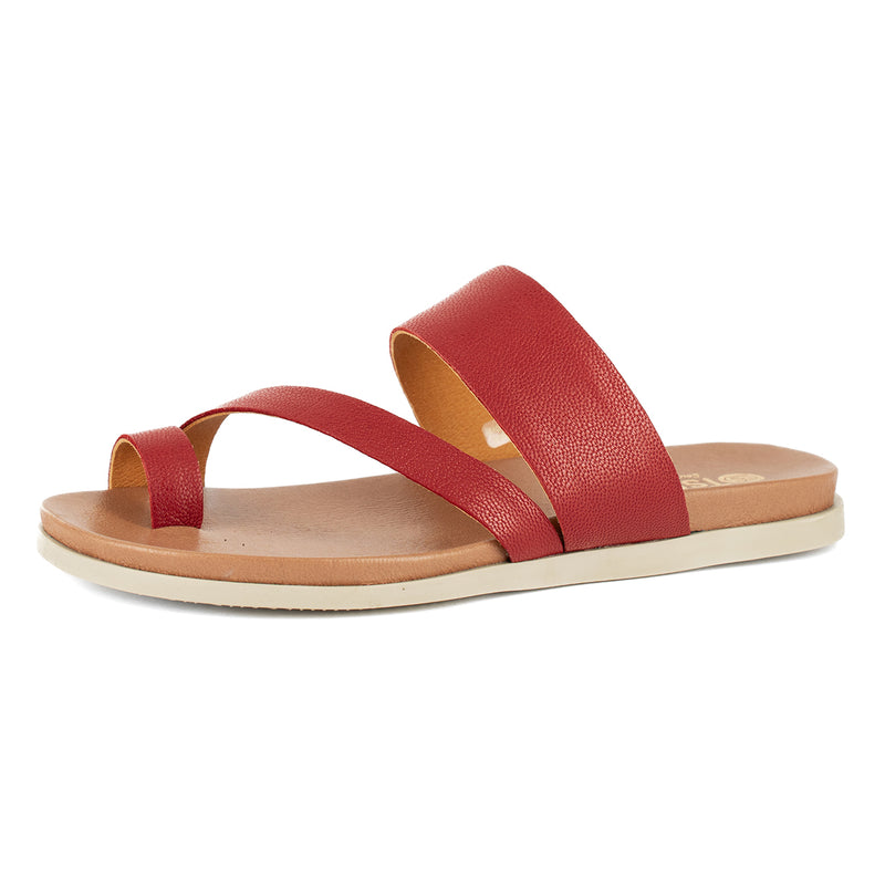 Ningizimu : Ladies Leather Sandal in Valentine Cayak