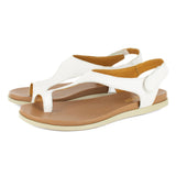 Ukumosa : Ladies Leather Sandal in White Cayak