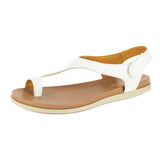 Ukumosa : Ladies Leather Sandal in White Cayak