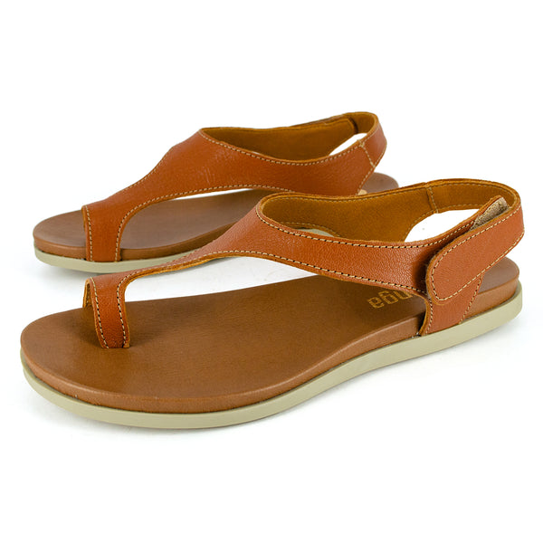 Ukumosa : Ladies Leather Sandal in Oak Cayak