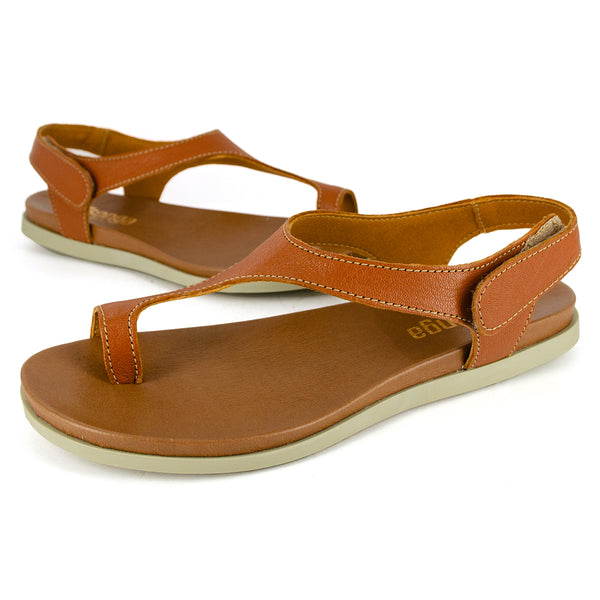 Ukumosa : Ladies Leather Sandal in Oak Cayak