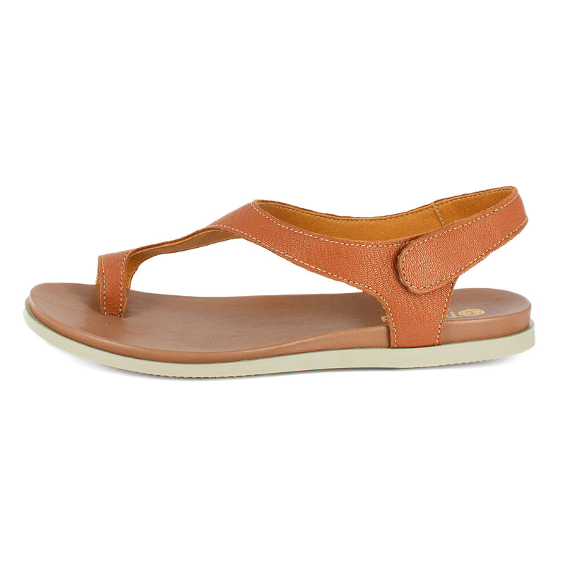 Ukumosa : Ladies Leather Sandal in Oak Cayak