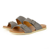 Uhuru : Ladies Leather Sandal in Ematite Ontario